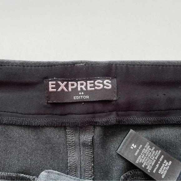 Express Editor Business Casual Gray Straight Leg Trousers Pants Size 2 Short - Picture 8 of 8
